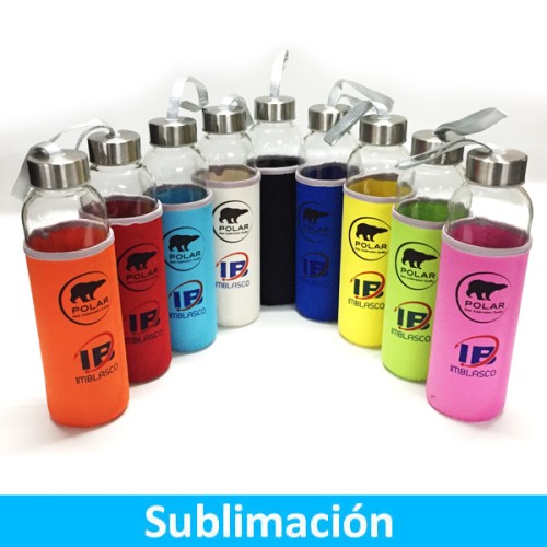 Botella Vidrio con Funda M28