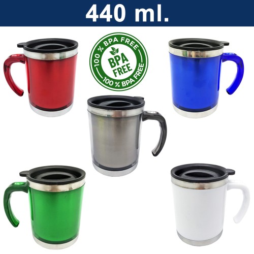 Mug Tazón Acero Inoxidable Termico / PVC M16