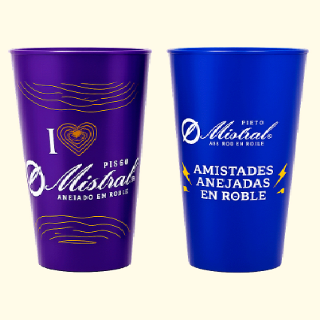 Vaso plastico reutilizable