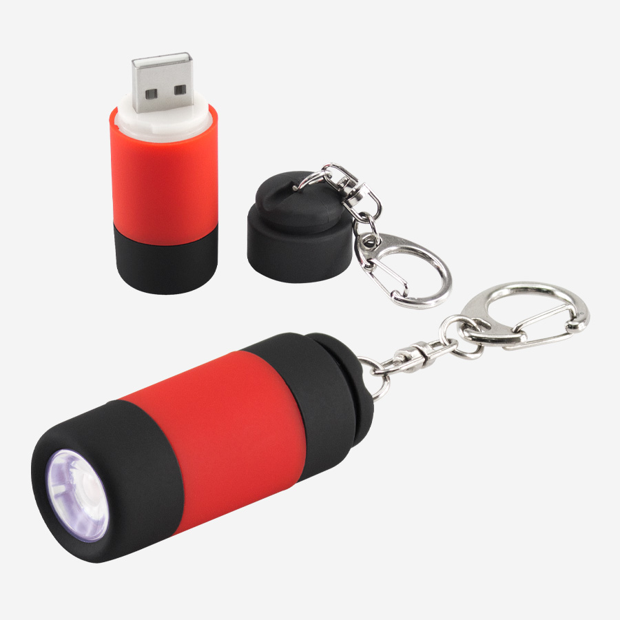 Llavero-Linterna LED Cargador USB