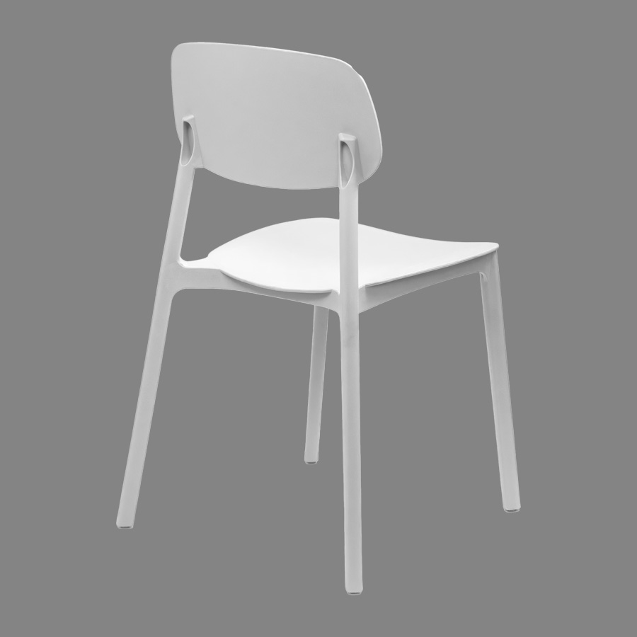 Silla apilable de plástico rígido 