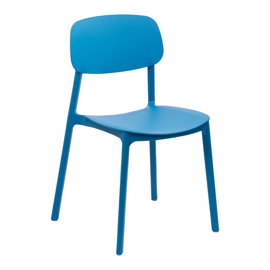 Silla apilable de plástico rígido 