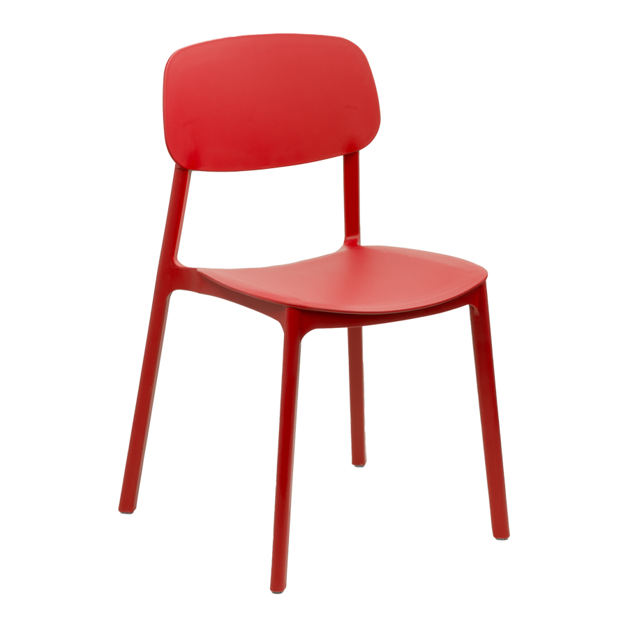 Silla apilable de plástico rígido 