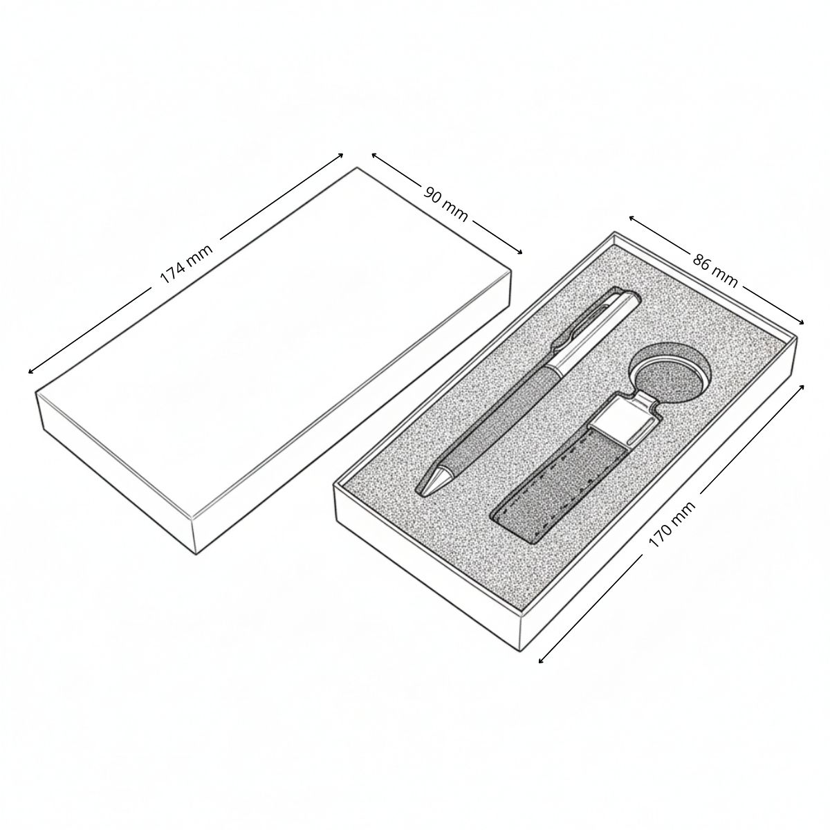 Set KALANI: Bolígrafo y Llavero