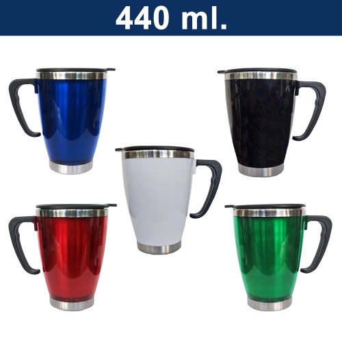 Mug Tazón Acero Inoxidable / PVC Cónico M29