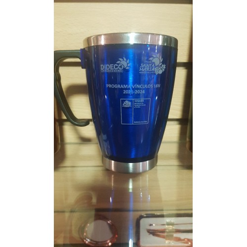 Mug Tazón Acero Inoxidable / PVC Cónico M29