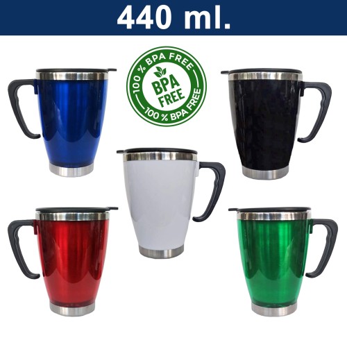 Mug Tazón Acero Inoxidable / PVC Cónico M29