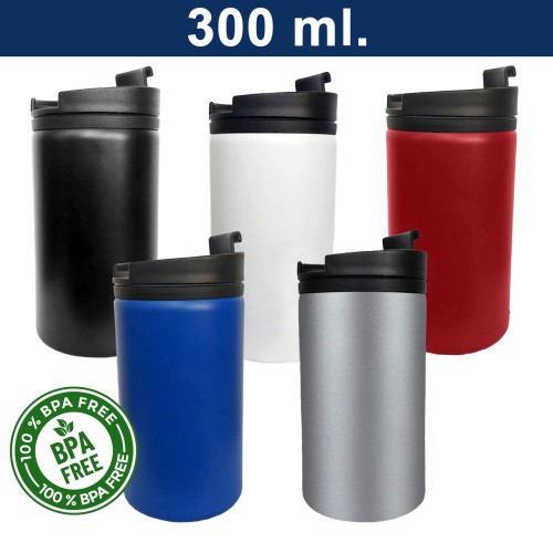 Mug Tazón Acero Inoxidable Termico / Plástico M14