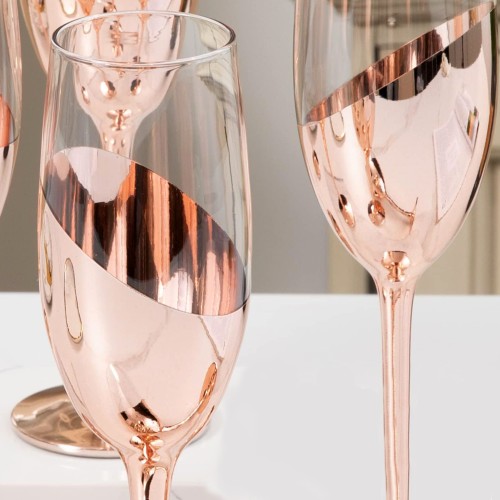 Set de 4 Copas Champagne ENCOBRIZADO M85
